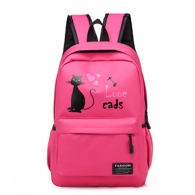 Rucsac de damă cu bretele duble largi în mai multe culori cu inscripție