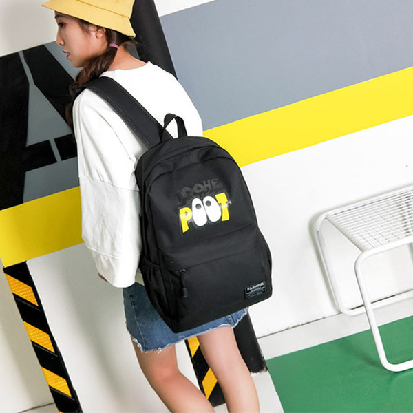 Rucsac de damă cu bretele duble largi în mai multe culori cu inscripție