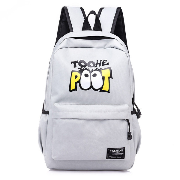 Rucsac de damă cu bretele duble largi în mai multe culori cu inscripție