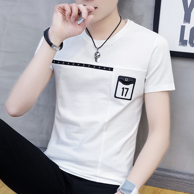 Tricou bărbătesc din bumbac cu mâneci scurte - mai multe modele