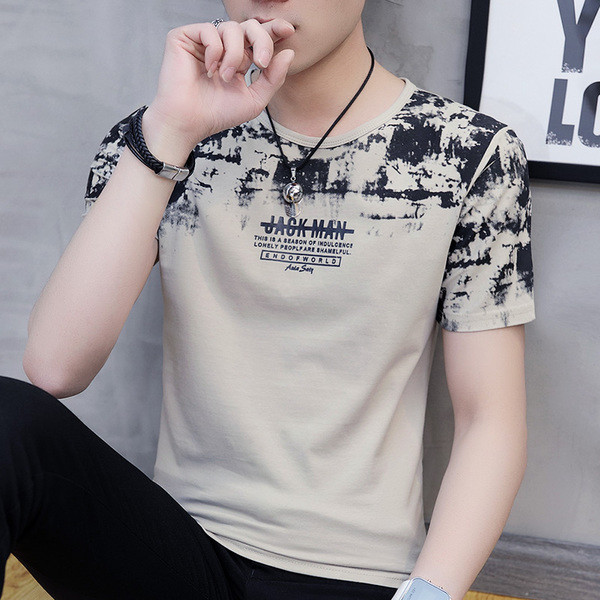 Tricou bărbătesc din bumbac cu mâneci scurte - mai multe modele