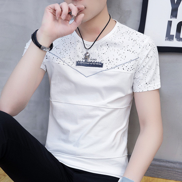 Tricou bărbătesc din bumbac cu mâneci scurte - mai multe modele