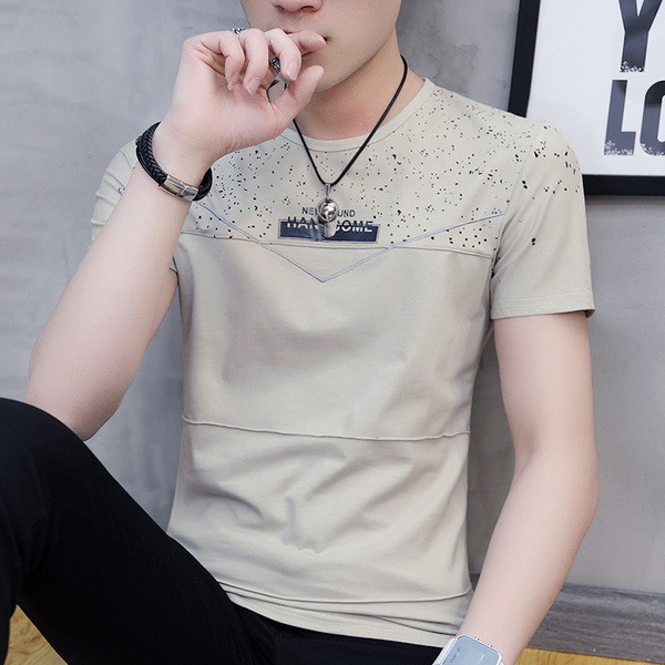 Tricou bărbătesc din bumbac cu mâneci scurte - mai multe modele