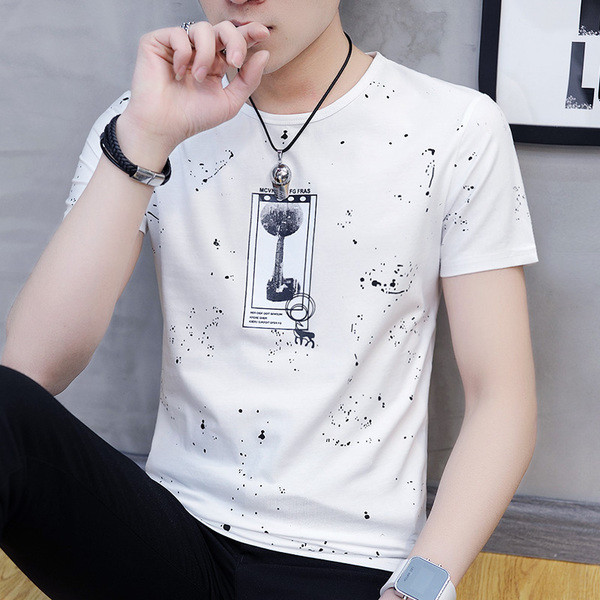 Tricou bărbătesc din bumbac cu mâneci scurte - mai multe modele