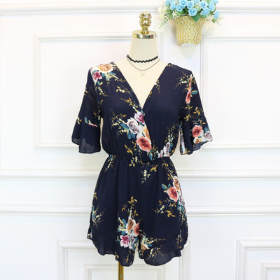 Κομψή γυναικεία σαλοπέτα με φυτικό μοτίβο σε διάφορα χρώματα