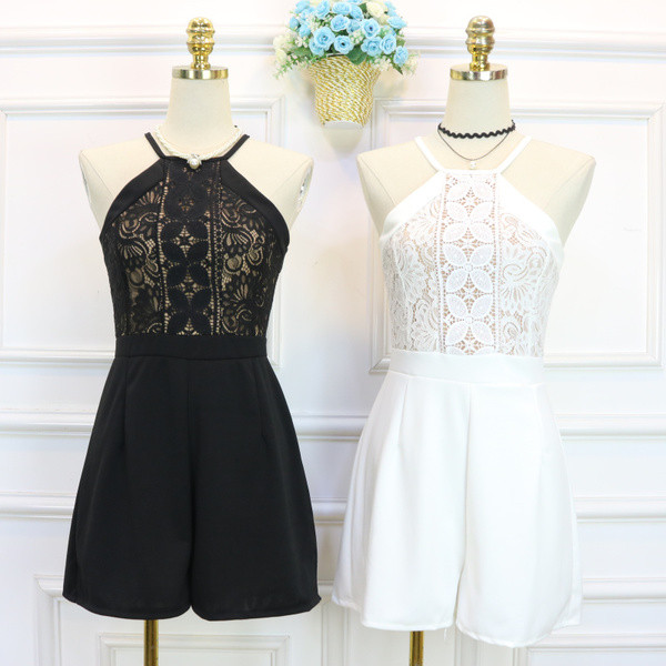 Stílusos női jumpsuit csipkével több színben