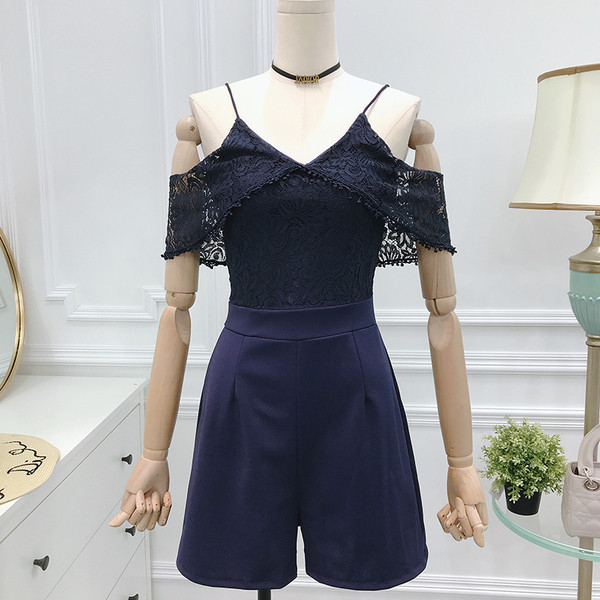 Salopeta dama cu dantela si bretele subtiri in mai multe culori