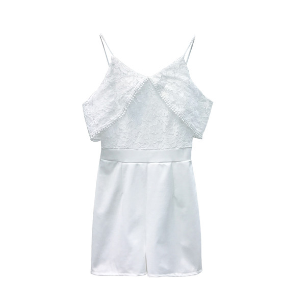 Salopeta dama cu dantela si bretele subtiri in mai multe culori