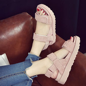 Sandale casual de dama cu platforma cu autocolante