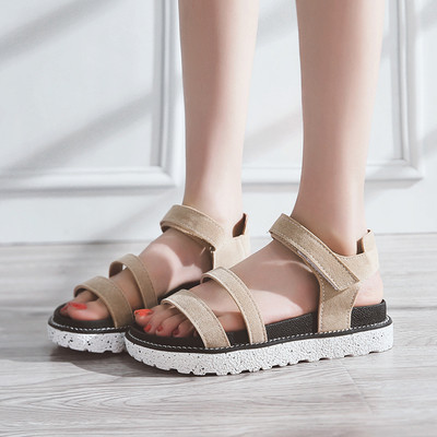 Sandale casual de dama cu platforma cu autocolante