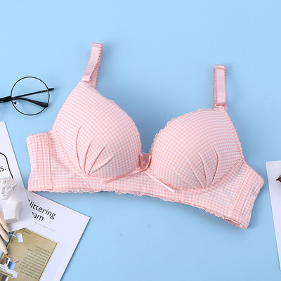 Női alkalmi kockás melltartó párnákkal, különböző színekben