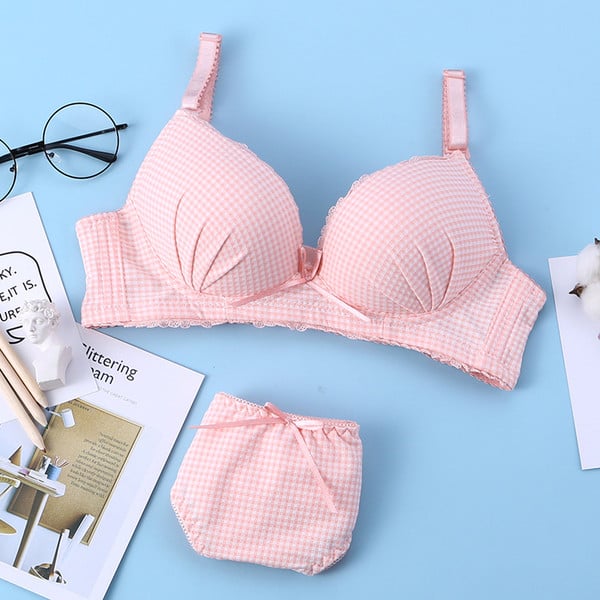 Női alkalmi kockás melltartó párnákkal, különböző színekben