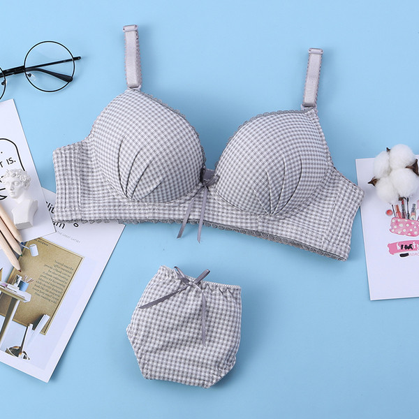 Női alkalmi kockás melltartó párnákkal, különböző színekben