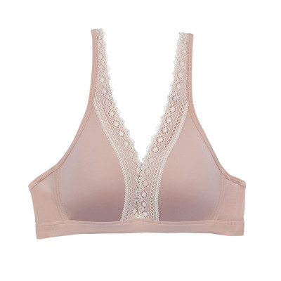 Finom női melltartó érdekes V-nyakkal, két színben