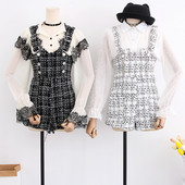 Salopetă casual de damă în carouri în trei culori