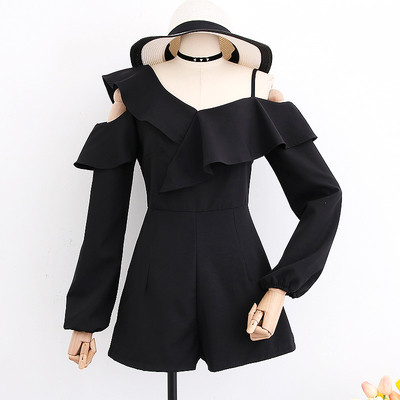 Stílusos női overall hosszú ujjal, V-nyakkal, több színben