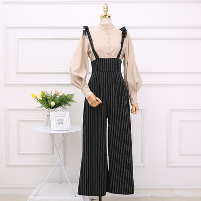 Salopeta casual dama cu talie inalta model lat in mai multe culori