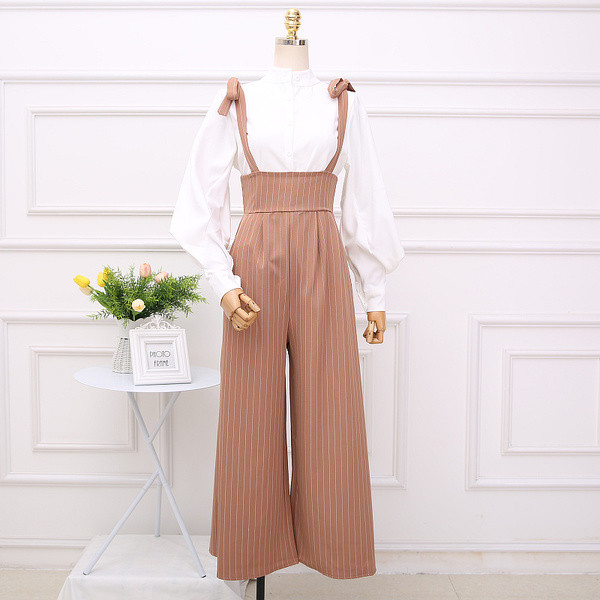 Salopeta casual dama cu talie inalta model lat in mai multe culori