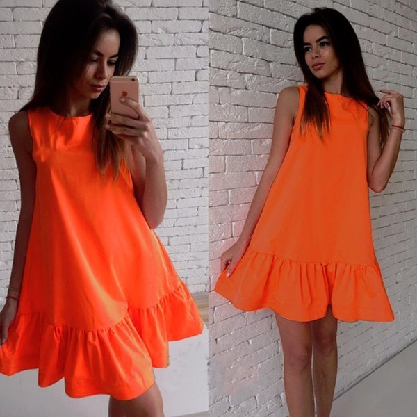 Rochie draguta de vara pentru doamne in model decupat si culori pastelate