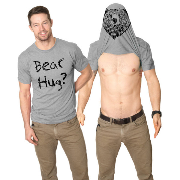 Tricou casual pentru bărbați cu mâneci scurte și o inscripție interesantă