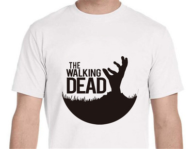 Férfi blúz rövid ujjal, O-alakú gallérral és mintával