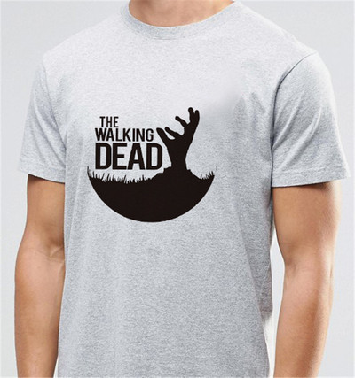 Férfi blúz rövid ujjal, O-alakú gallérral és mintával