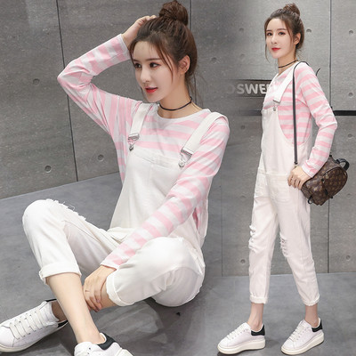 Salopeta casual de dama rupta la o lungime de 9/10 in mai multe culori