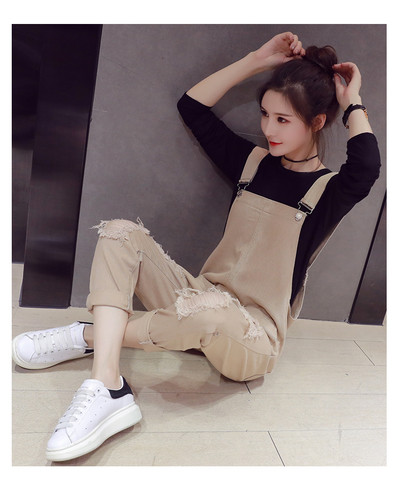 Salopeta casual de dama rupta la o lungime de 9/10 in mai multe culori