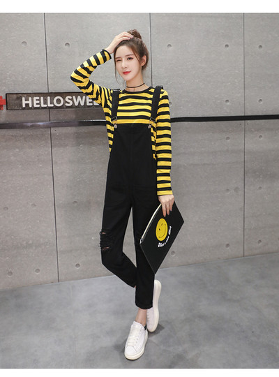 Salopeta casual de dama rupta la o lungime de 9/10 in mai multe culori