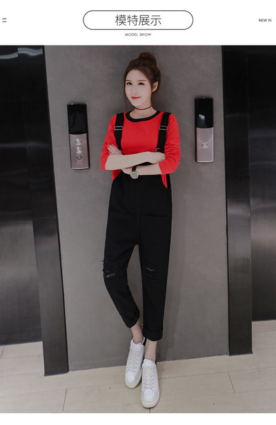 Salopeta casual de dama rupta la o lungime de 9/10 in mai multe culori