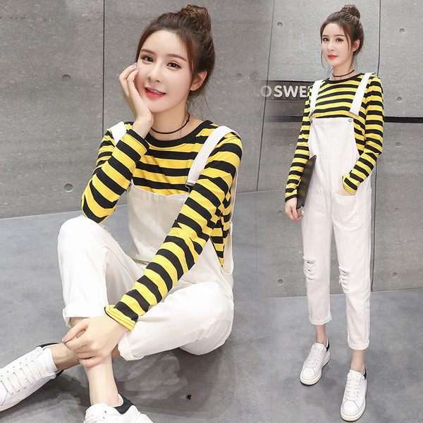 Salopeta casual de dama rupta la o lungime de 9/10 in mai multe culori