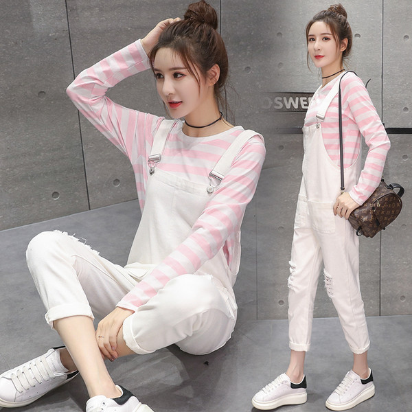 Salopeta casual de dama rupta la o lungime de 9/10 in mai multe culori