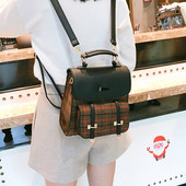 Rucsac mic de dama cu un singur maner si bretele duble din piele ecologica