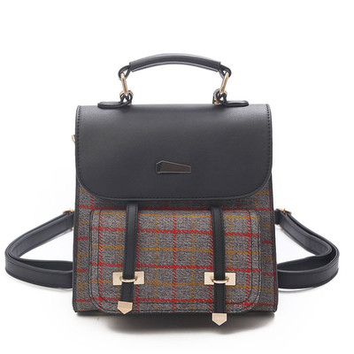 Rucsac mic de dama cu un singur maner si bretele duble din piele ecologica