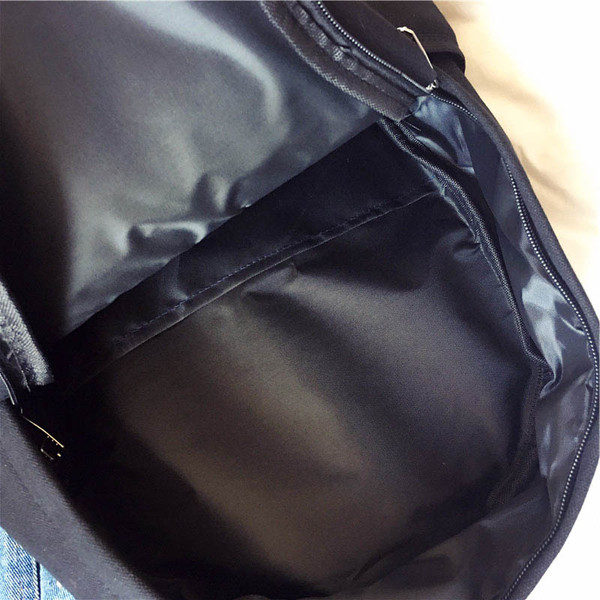 Rucsac zilnic de damă în carouri cu broderie de fructe în mai multe culori