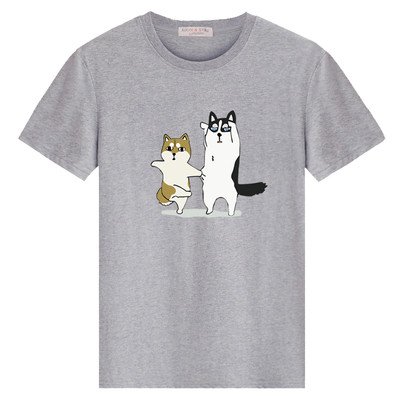 Alkalmi férfi póló rövid ujjal és O-alakú gallérral (különböző modellek)