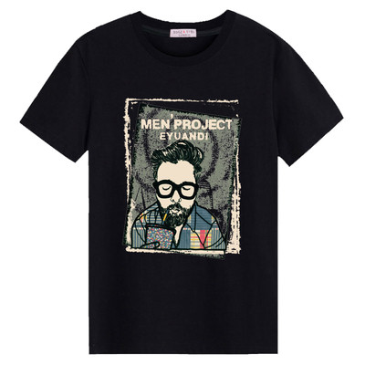 Alkalmi férfi póló rövid ujjal és O-alakú gallérral (különböző modellek)