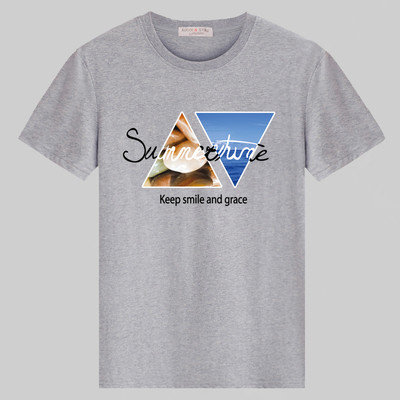 Alkalmi férfi póló rövid ujjal és O-alakú gallérral (különböző modellek)