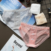 Bikin transparent de damă blând cu mini panglică în mai multe culori