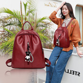 Eko bőrből készült stílusos női hátizsák két színben