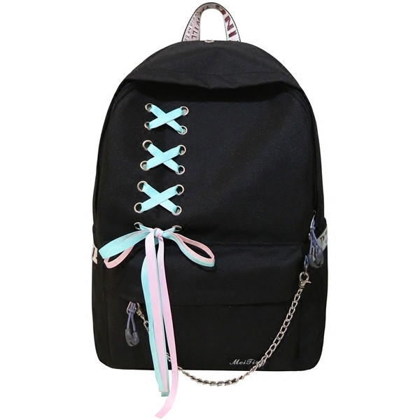 Női hátizsák több színben fémlánccal, horgolt megkötőkkel