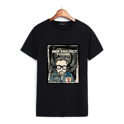 T-shirt με κοντό μανίκι σε λευκό και μαύρο χρώμα με διαφορετικές εφαρμογές