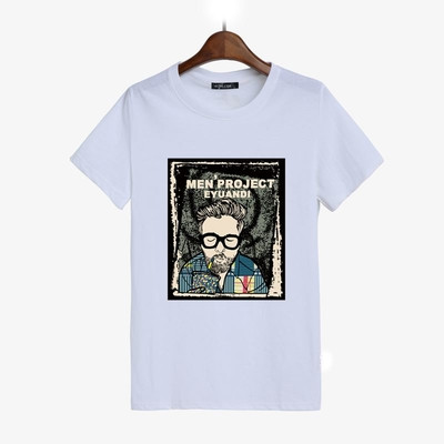 T-shirt με κοντό μανίκι σε λευκό και μαύρο χρώμα με διαφορετικές εφαρμογές
