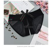 Σέξυ μπικίνι με κορδέλα σε λευκό και μαύρο χρώμα