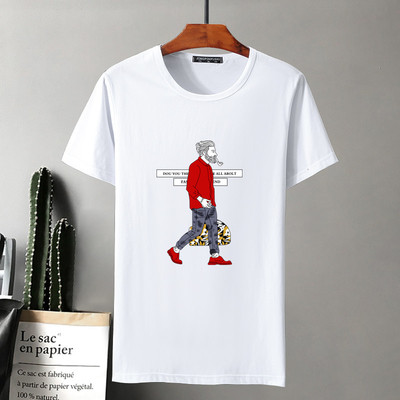 Tricou elastic pentru barbati model larg din lycra si bumbac