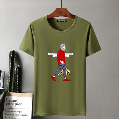 Tricou elastic pentru barbati model larg din lycra si bumbac