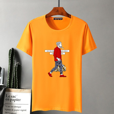 Tricou elastic pentru barbati model larg din lycra si bumbac