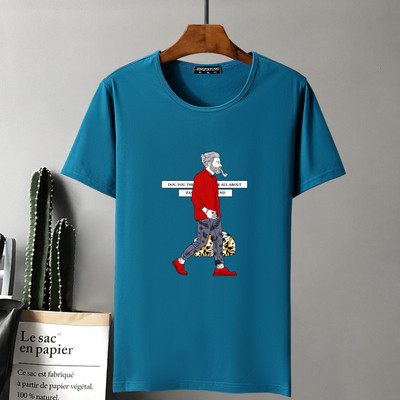 Tricou elastic pentru barbati model larg din lycra si bumbac