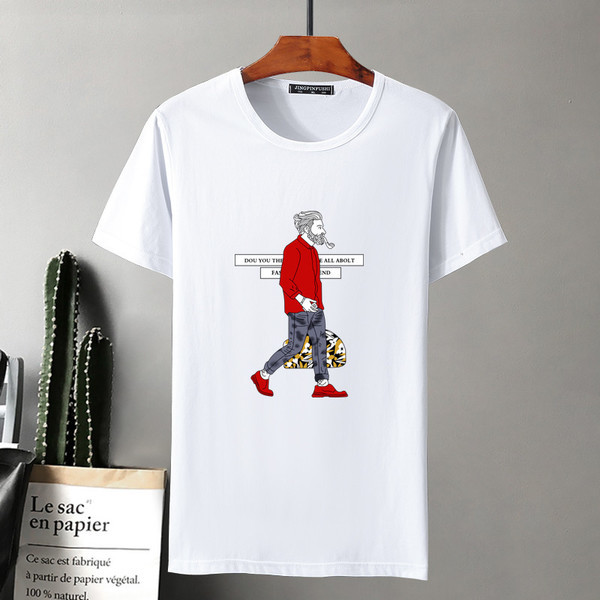 Tricou elastic pentru barbati model larg din lycra si bumbac