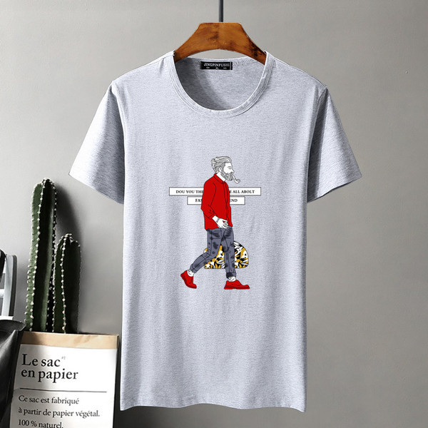 Tricou elastic pentru barbati model larg din lycra si bumbac